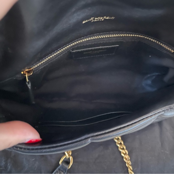 Saint Laurent Toy Puffer Shoulder Bag Quilted Black Lambskin EXCELLENT - Picture 11 of 12